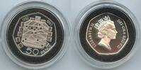 Großbritannien Great Britain United Kingdom 50 Pence Silber PA149 - British Presidency of European Council of Ministers - Elizabeth II. -
