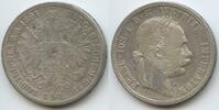 Österreich Kaiserreich 1 Florin (Fl, Gulden) Silber 1891 Wien M#8284 - Kaiser Franz Joseph. 1848-1916 Austria VF