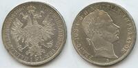 Österreich Kaiserreich Wien 1 Florin (Fl, Gulden) Silber 1860 A Wien M#8308 - Kaiser Franz Joseph. 1848-1916 Austria AU