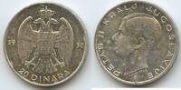Serbien Königreich Jugoslawien 20 Dinara Silber G2933 - Petar II. 1934-1945 Kingdome Yugoslavia -