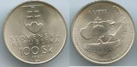 Slowakei 100 Korun Silber H0262 - National Independence Slovakia Slowakische Republik -