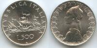 500 Lire Silber 2001 R Rom Italien Republik M#7600 - Christopher Columbus s ships, Nina, Pinta, Santa Maria - Italy Italia Unzirkuliert