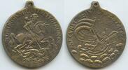 Religiöse Medaille Große Alte Sankt Georgsmedaille nd. M336 - Heiliger Georg Drachentöter Schiff VF