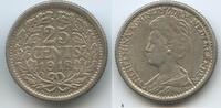 Niederlande Königreich 25 Cents Silber 1918 H0409 - Wilhelmina 1890-1948 Netherlands VF-EF