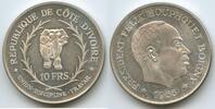 Elfenbeinküste 10 Francs Silber G16229 - Elefant - Félix Houphouët-Boigny - Côte d.Ivoire -