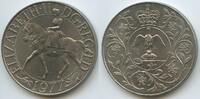 Großbritannien United Kingdom 25 New Pence (One Crown) G0708 - 25th anniversary of accession of Queen Elizabeth II. Great Britain -