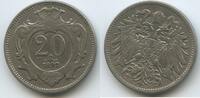 Österreich Kaiserreich 20 Heller 1892 Wien G14969 - RARES JAHR Franz Joseph I. 1848-1916 Austria VF