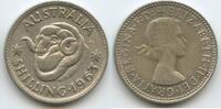 Australien One Shilling Silber (1 Shilling) H1405 - Widder Queen Elizabeth II. 1952-2022 Australia -
