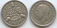 Großbritannien United Kingdom 3 Pence Silber H1483 - King George V. 1910-1936 Great Britain -