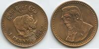 Südafrika Jeton "Gold Reef City" 1 Penny Casino Token G13007 - Nashorn - Stephanus Johannes Paul Kruger South Africa -