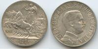 Italien Königreich 1 Lira Silber M#3239 - Quadriga with standing female - Victor Emmanuel III. 1900-1946 Italy -