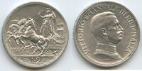 Italien Königreich 2 Lire Silber M#3245 - Taly auf Quadriga - Victor Emmanuel III. 1900-1946 Italy -