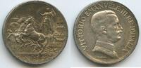 Italien Königreich 1 Lira Silber M#8616 - Taly auf Quadriga - Victor Emmanuel III. 1900-1946 Italy -