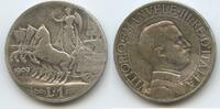 Italien Königreich 1 Lira Silber M#8620 - Taly auf Quadriga - Victor Emmanuel III. 1900-1946 Italy -