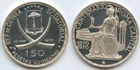 Äquatorialguinea Republik 150 Pesetas Guineanas Silber GS950 - Centenary of Rome Capital 1870-1970 - Elefantenzähne Equatorial Guinea -