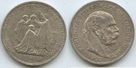 Ungarn Kaiserreich Hugary Österreich 5 Korona (5 Kronen) Silber M#8210 - 40-jährige Krönungsjubiläum Kaiser Franz Joseph I. Hungary -