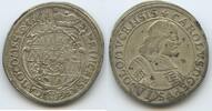 RDR Bistum Olmütz - Königreich Böhmen VI Kreuzer (6 Kreuzer) Silber M#3112 - Karl von Liechtenstein-Kastelkorn 1664-1695 -