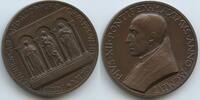 Vatikan Italien-Kirchenstaat Rom Roma Große Bronzemedaille M#8482 - Auf den 80. Geburtstag des Papstes - Papst Pius XII. 1939-1958 -