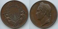 Belgien Königreich Belgium Große Bronzemedaille - Leopold I. 1831-1865 A292 - Auf den Gesangswettbewerb der königl. lyrischen Gesellschaft Antwerpen -
