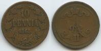 Finnland 10 Penniä G2122 - Alexander II. 1855-1881 Russland -