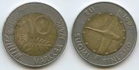 Finnland Republik 10 Markkaa G13890 - Finland's new membership of European Union - Schwan -