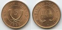 Uganda Five (5) Cents G1244 - Elefanten-Stoßzähne -