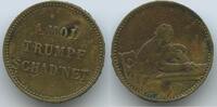 Deutsches Reich Spielmarke Rechenpfennig Spielgeld nd. M#8526 - A MOL TRUMPF SCHAD´NET Kartenspieler - Spielmünze ALT Jeton VF