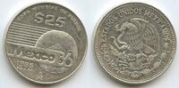 Mexiko 25 Pesos Silber M#3335 - Fussball World Cup - Mexico 1986 United Mexican States -