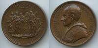 Vatikan Italien-Kirchenstaat Roma Große Bronzemedaille Papst Leo XIII. 1878-1903 1902 XXVI M#8709 - Erinnerung an die Gründung der Päpstlichen Bi...