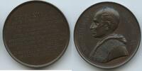 Vatikan Italien-Kirchenstaat Roma Große Bronzemedaille Papst Leo XIII. 1878-1903 1893 M#8756 - 25. Jahrestag der Italienischen Katholischen Jugen...