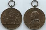 Vatikan Italien-Kirchenstaat Roma Bronzemedaille Papst Leo XIII. 1878-1903 1902 M#8762 - Zur Feier des Beginns des 25. Pontifikatsjahres Vorzügli...