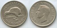 Neuseeland One Florin Silber (1 Florin) H0643 - Kiwi bird - George VI. 1936-1952 New Zealand -