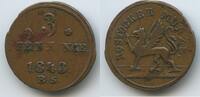 Mecklenburg-Rostock 3 Pfennig 1843 BS K29 - Stadt Rostock VF