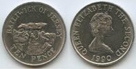 Jersey British Crown dependencies Ten Pence G9982 - Dolmens La Pouquelaye de Faldouet in Saint Martin - Queen Elizabeth II. -