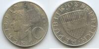 Österreich 2.Republik 10 Schilling Silber M#5945 - RARES JAHR Wachauerin mit Goldhaube Austria Scarce Year -