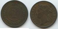 Straits Settlements Singapur Malaysia 1 Cent K118 - Queen Victoria 1837-1901 British Crown colony -