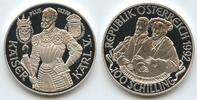 Österreich 2.Republik 100 Schilling Silber PA119 - Kaiser Karl V. Austria -