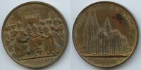 Große Bronzemedaille ehemals vergoldet 1880 Deutsches Reich GX059 - Medaille 1880 auf die Vollendung des Kölner Doms. Sehr schön
