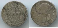 Vatikan Italien-Kirchenstaat Rom 10 Soldi - 50 Centesimi Silber 1867 R Rom M#7137 - Papst Pius IX. 1846-1870 Papal States Italian states F