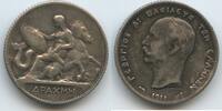 Griechenland 1 Drachma Silber M#6169 - Thetis Sea horse - King George I. 1863-1913 Greece -