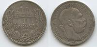 Ungarn Kaiserreich 1 Korona (Krone) Silber G5799 - Kaiser Franz Joseph I. 1848-1916 Hungary -