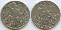 Tschechoslowakei 100 Korun Silber G8595 - 700 Jahre Bergrecht von Iglau - Jihlava Mining Privileges Czechoslovakia -