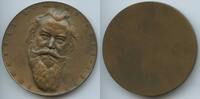 Große Bronzemedaillle einseitig nd. Deutsches Reich M#0358 - Johannes Brahms 1833 - 1897 Fast Vorzüglich