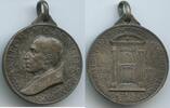 Vatikan Italien-Kirchenstaat Rom Roma Kleine Bronzemedaille versilbert M#8592 - Auf das Heilige Jahr MCML - Papst Pius XII. 1939-1958 -