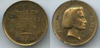 Bronzemedaille vergoldet 1844 Frankreich Paris M#7988 - Franz Liszt Komponist - Konzert im Italienischen Theater Fast Vorzüglich, fleckig