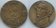 Frankreich - Russland Große Bronzemedaille GN1321 - Eugène Delacroix 1798-1863 - Die Freiheit führt das Volk -