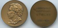 Russland UdSSR Sowjetunion CCCP Bronzemedaille M#8830 - Alexander Sergejewitsch Puschkin 1799–1837 russischer Dichter -