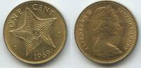 Bahamas One Cent (1 Cent) G2797 - Starfish Seestern Queen Elizabeth II. -
