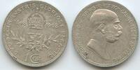 Österreich Kaiserreich 1 Corona (1 Krone) Silber M#8319 - 60. Regierungsjubiläum Kaiser Franz Joseph I. 1848-1916 Austria -