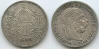 Österreich Kaiserreich 1 Corona (Krone) Silber M#8321 - Kaiser Franz Joseph I. 1848-1916 Austria -